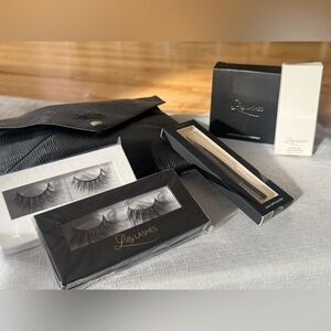 Lilly Lashes Bundle Set w/ Bag – Lashes, Applicator, Glue & Compact